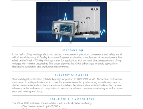 Application Note: Maximizing High-Voltage Measurement Accuracy with the Vitrek 4700