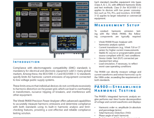 Compliance Testing of Harmonic Current Emissions According to IEC61000-3-2 and IEC61000-3-12.