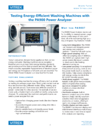 Testing Energy efficient washing machines