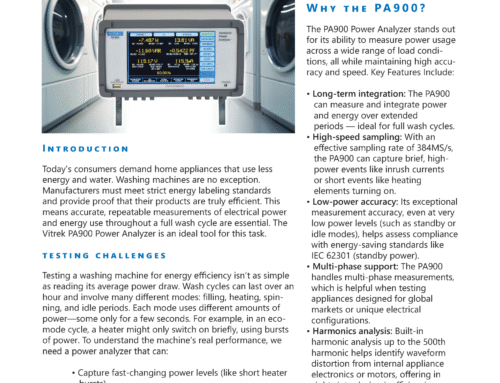 Testing Energy-Efficient Washing Machines with the PA900 Power Analyzer