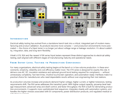 Choosing the Right Hipot Platform for Modern Manufacturing Electrical Safety Testing
